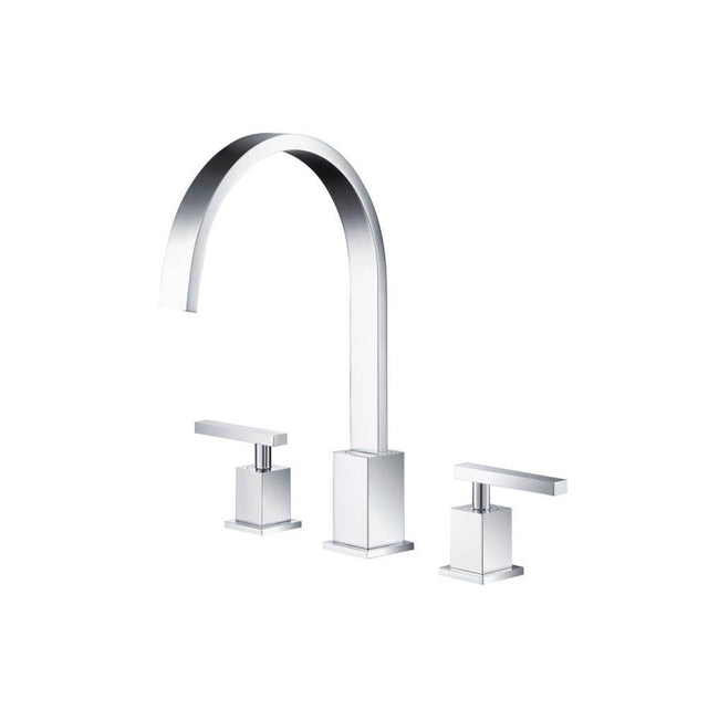 Isenberg By Flusso - Three Hole 8'' Widespread Two Handle Bathroom Faucet - Chrome