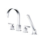 Isenberg By Flusso - 4 Hole Deck Mounted Roman Tub Faucet With Hand Shower - Chrome