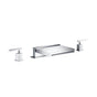 Isenberg By Flusso - 3 Hole Deck Mount Cascade / Sheet Flow Roman Tub Faucet - Chrome