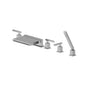 Isenberg By Flusso - Five Hole Deck Mounted Cascade Flow Roman Tub Faucet With Hand Shower - Chrome