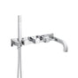 Isenberg By Flusso - Wall Mount Tub Filler With Hand Shower - Chrome