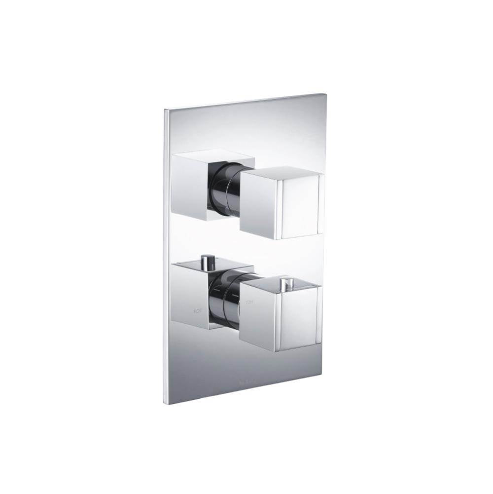 Isenberg By Flusso - 3/4'' Thermostatic Valve & Trim - 3 Output - Chrome