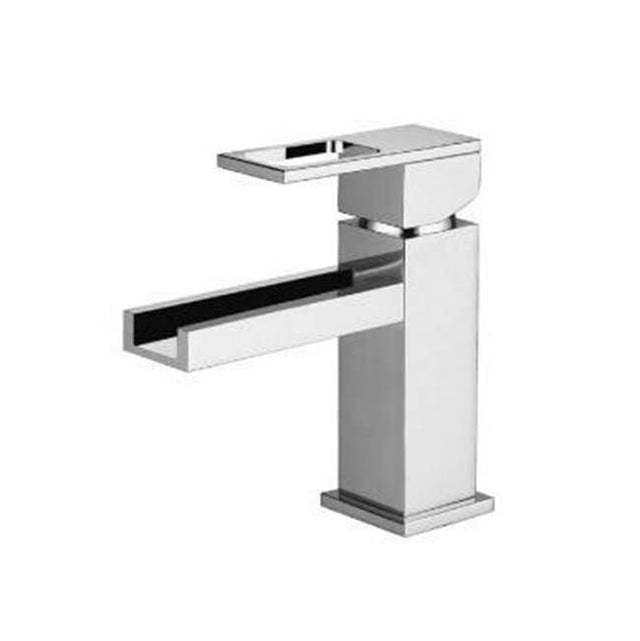 Isenberg By Flusso - Single Hole Cascade Flow Waterfall Bathroom Faucet - Polished Nickel PVD