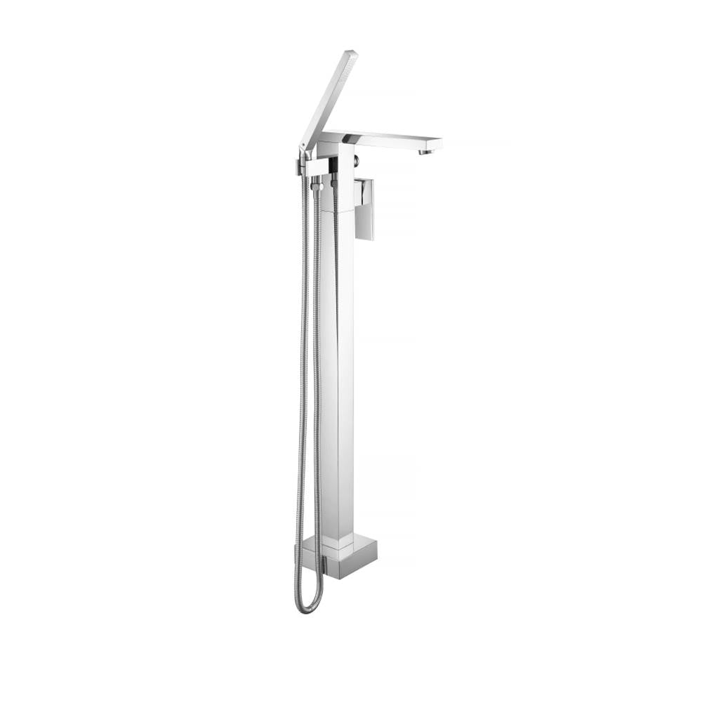 Isenberg By Flusso - Freestanding Floor Mount Bathtub / Tub Filler With Hand Shower - Polished Nickel PVD
