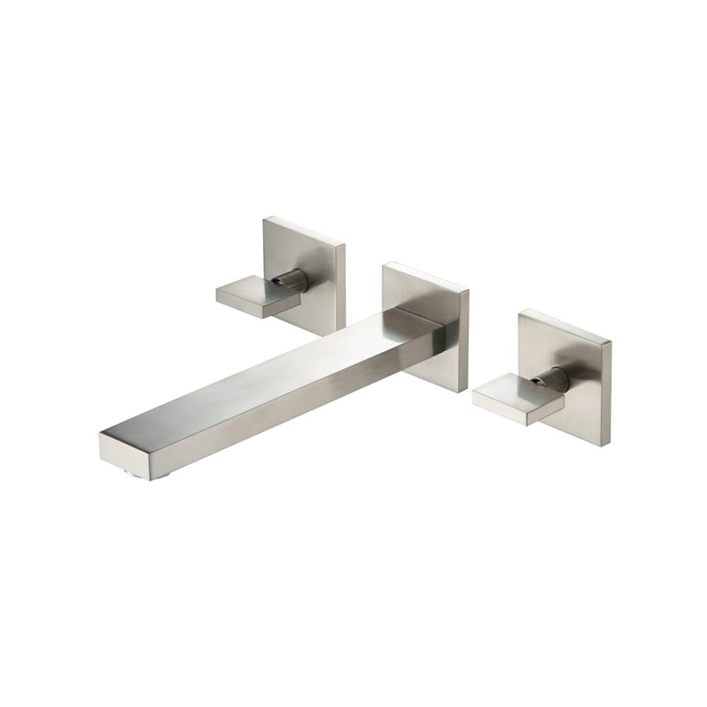 Isenberg By Flusso - Trim For Two Handle Wall Mounted Tub Filler - Brushed Nickel PVD