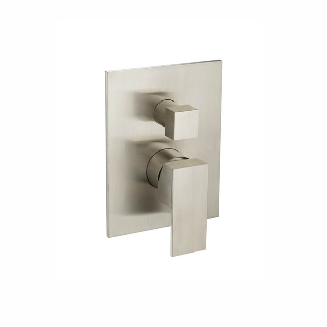 Isenberg By Flusso - Tub / Shower Trim With Pressure Balance Valve & Integrated 2-Way Diverter - 2-Output - Brushed Nickel PVD