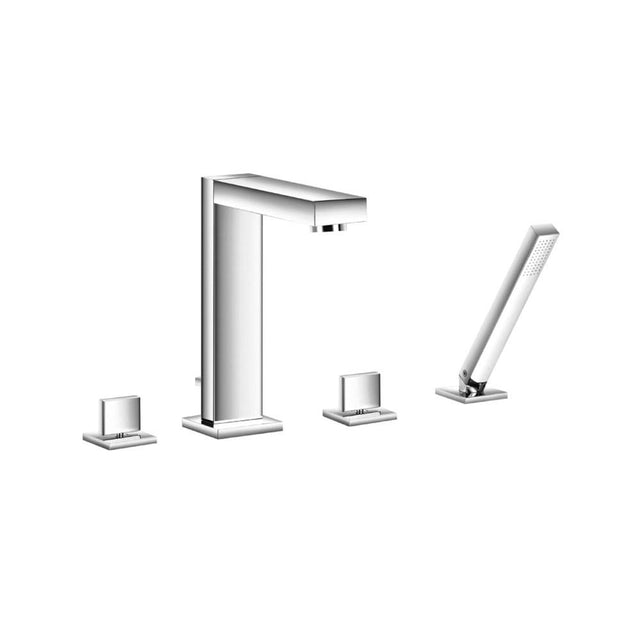 Isenberg By Flusso - 4 Hole Deck Mounted Roman Tub Faucet With Hand Shower - Polished Nickel PVD