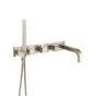 Isenberg By Flusso - Trim For Wall Mount Tub Filler With Hand Shower - Brushed Nickel PVD