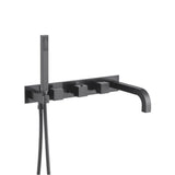 Isenberg By Flusso - Trim For Wall Mount Tub Filler With Hand Shower - Matte Black