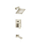 Isenberg By Flusso - Two Output Shower Set With Shower Head And Tub Spout - Brushed Nickel PVD