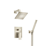 Isenberg By Flusso - Two Output Shower Set With Shower Head And Hand Held - Brushed Nickel PVD