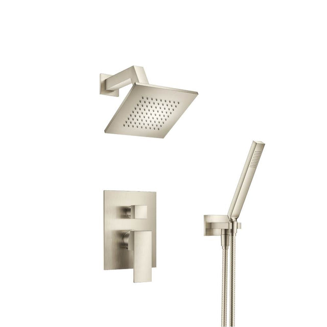 Isenberg By Flusso - Two Output Shower Set With Shower Head And Hand Held - Brushed Nickel PVD