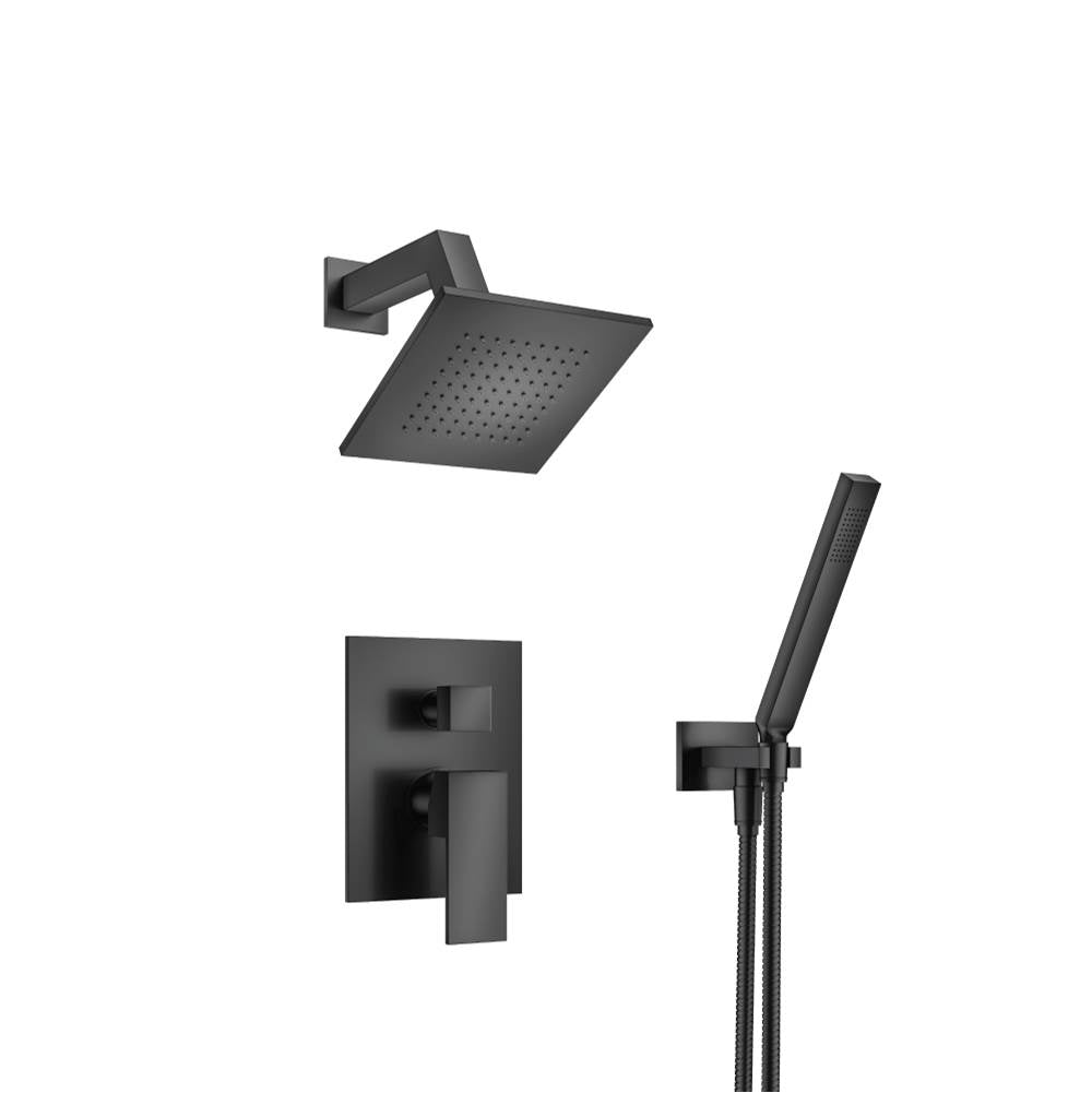 Isenberg By Flusso - Two Output Shower Set With Shower Head And Hand Held - Matte Black