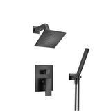 Isenberg By Flusso - Two Output Shower Set With Shower Head And Hand Held - Matte Black