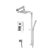 Isenberg By Flusso - Two Output Shower Set With Shower Head, Hand Held And Slide Bar - Chrome