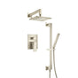 Isenberg By Flusso - Two Output Shower Set With Shower Head, Hand Held And Slide Bar - Brushed Nickel PVD