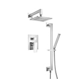 Isenberg By Flusso - Two Output Shower Set With Shower Head, Hand Held And Slide Bar - Chrome