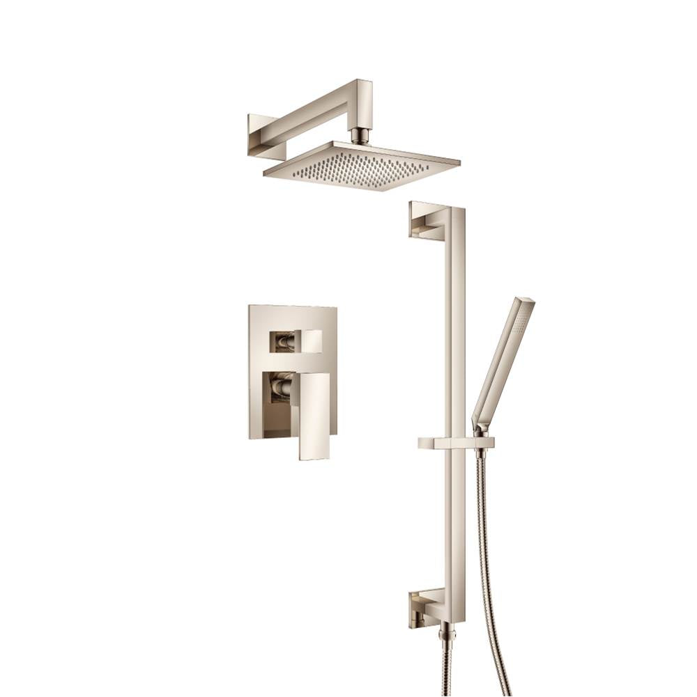 Isenberg By Flusso - Two Output Shower Set With Shower Head, Hand Held And Slide Bar - Polished Nickel PVD