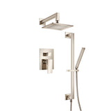 Isenberg By Flusso - Two Output Shower Set With Shower Head, Hand Held And Slide Bar - Polished Nickel PVD