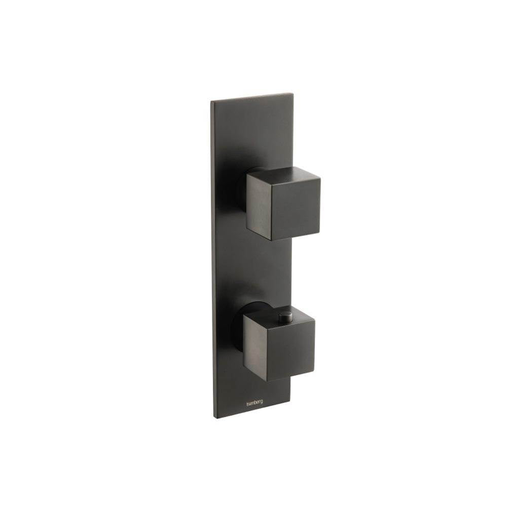 Isenberg By Flusso - 3/4'' Horizontal Thermostatic Shower Valve & Trim - 1- Output - Matte Black