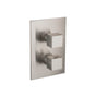 Isenberg By Flusso - 3/4 '' Thermostatic Valve & Trim - With 2-Way Diverter - 2 Output - Brushed Nickel PVD