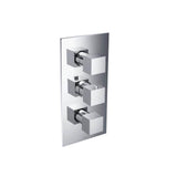 Isenberg By Flusso - 3/4'' Thermostatic Valve With Trim - 3 Output - Chrome