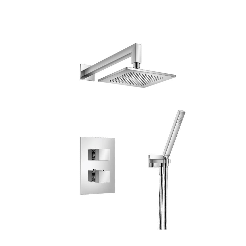 Isenberg By Flusso - Two Output Shower Set With Shower Head And Hand Held - Chrome