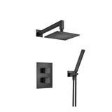 Isenberg By Flusso - Two Output Shower Set With Shower Head And Hand Held - Matte Black
