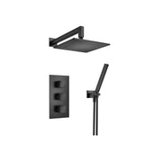 Isenberg By Flusso - Two Output Shower Set With Shower Head And Hand Held - Matte Black