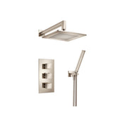 Isenberg By Flusso - Two Output Shower Set With Shower Head And Hand Held - Polished Nickel PVD