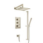 Isenberg By Flusso - Two Output Shower Set With Shower Head, Hand Held And Slide Bar - Brushed Nickel PVD