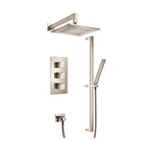 Isenberg By Flusso - Two Output Shower Set With Shower Head, Hand Held And Slide Bar - Polished Nickel PVD