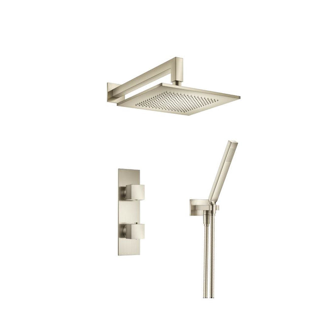 Isenberg By Flusso - Two Output Shower Set With Shower Head And Hand Held - Brushed Nickel PVD