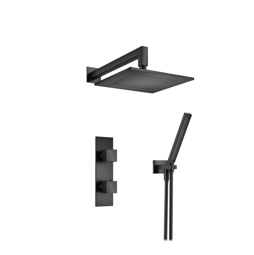 Isenberg By Flusso - Two Output Shower Set With Shower Head And Hand Held - Matte Black
