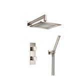 Isenberg By Flusso - Two Output Shower Set With Shower Head And Hand Held - Polished Nickel PVD