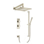 Isenberg By Flusso - Two Output Shower Set With Shower Head, Hand Held And Slide Bar - Brushed Nickel PVD