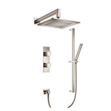 Isenberg By Flusso - Two Output Shower Set With Shower Head, Hand Held And Slide Bar - Polished Nickel PVD