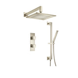 Isenberg By Flusso - Two Output Shower Set With Shower Head, Hand Held And Slide Bar - Brushed Nickel PVD