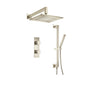 Isenberg By Flusso - Two Output Shower Set With Shower Head, Hand Held And Slide Bar - Brushed Nickel PVD