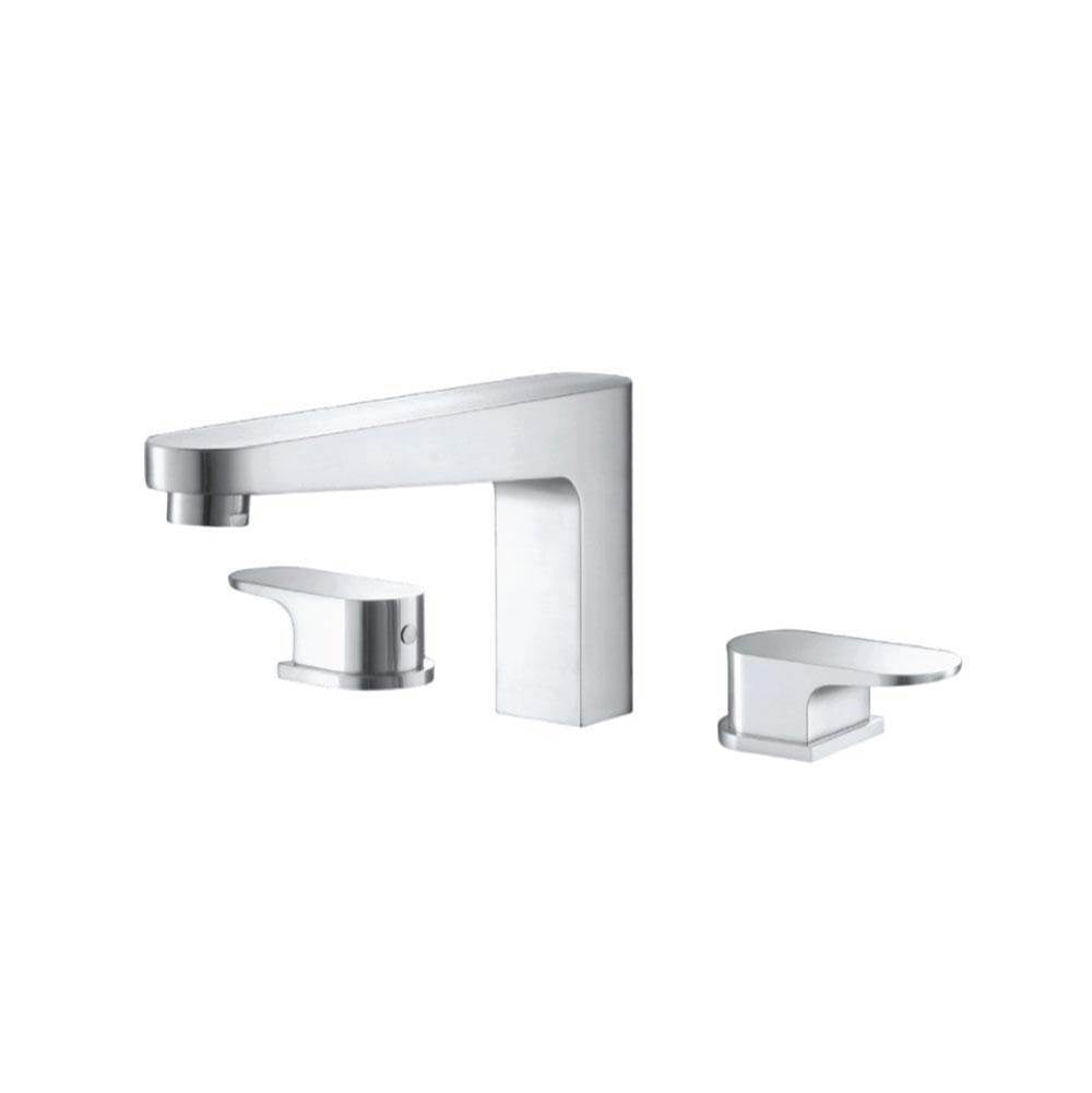 Isenberg By Flusso - 3 Hole Deck Mount Roman Tub Faucet - Brushed Nickel PVD