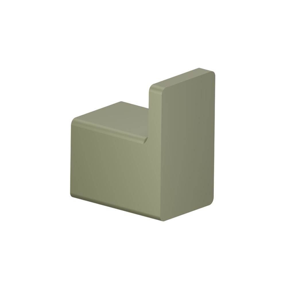 Isenberg By Flusso - Brass Bathroom Towel / Robe Hook - Army Green