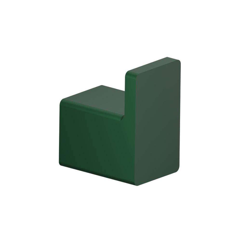 Isenberg By Flusso - Brass Bathroom Towel / Robe Hook - Leaf Green