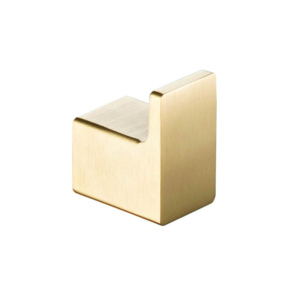 Isenberg By Flusso - Brass Bathroom Towel / Robe Hook - Satin Brass PVD