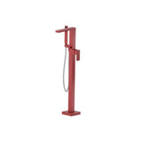 Isenberg By Flusso - Freestanding Floor Mount Bathtub / Tub Filler With Hand Shower - Deep Red