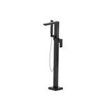 Isenberg By Flusso - Freestanding Floor Mount Bathtub / Tub Filler With Hand Shower - Gloss Black
