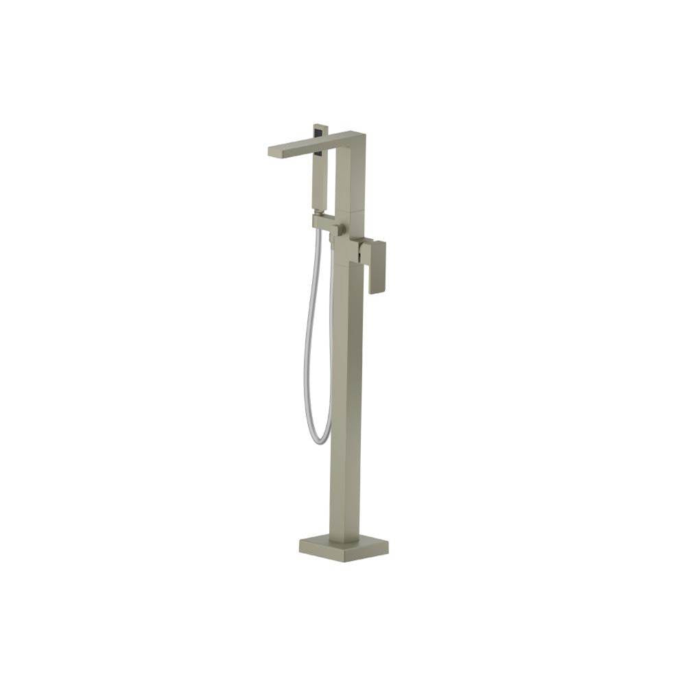 Isenberg By Flusso - Freestanding Floor Mount Bathtub / Tub Filler With Hand Shower - Light Verde