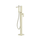 Isenberg By Flusso - Freestanding Floor Mount Bathtub / Tub Filler With Hand Shower - Polished Nickel PVD