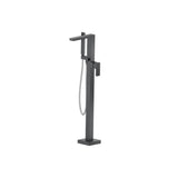 Isenberg By Flusso - Freestanding Floor Mount Bathtub / Tub Filler With Hand Shower - Rock Grey