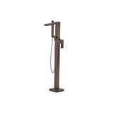 Isenberg By Flusso - Freestanding Floor Mount Bathtub / Tub Filler With Hand Shower - Vortex Brown