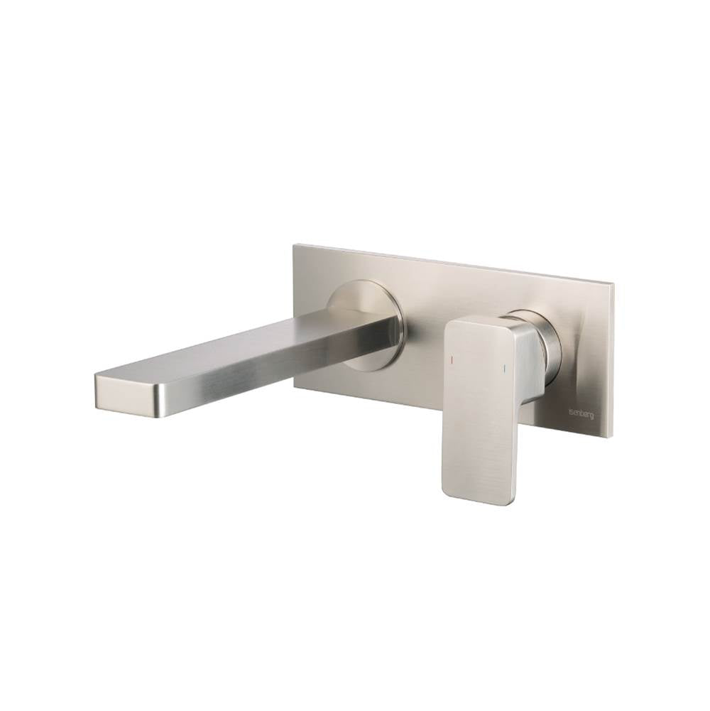 Isenberg By Flusso - Single Handle Wall Mounted Bathroom Faucet - Brushed Nickel PVD